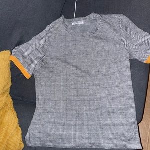 Zara Houndstooth Set (Blouse and Pants)